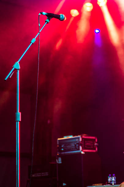istock microphone micro concert yellow red lights bokeh vertical 519529881