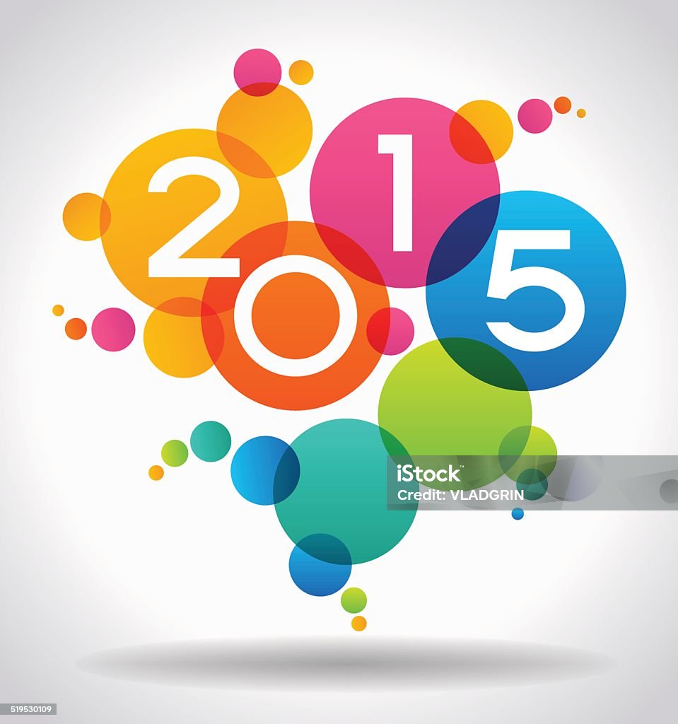 Vector 2015 feliz Año Nuevo fondo - arte vectorial de 2015 libre de derechos