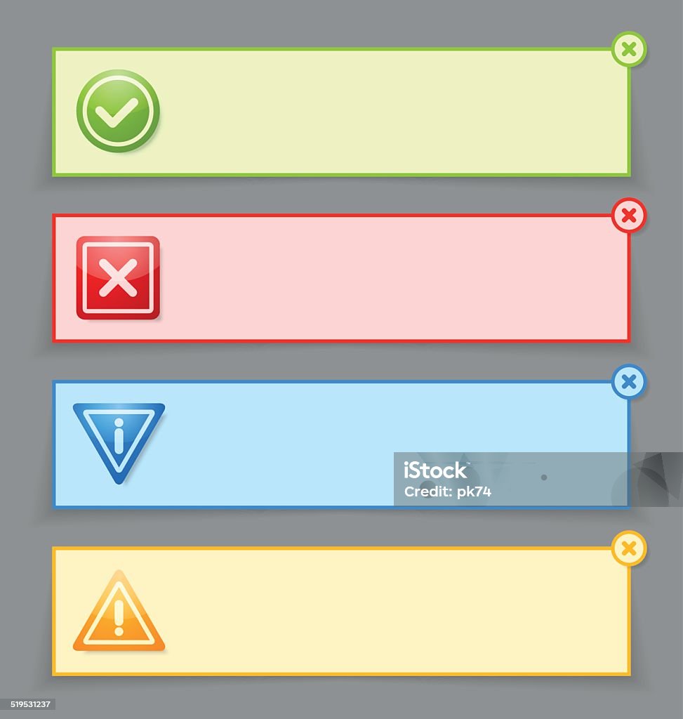 Notification Banners Stock Illustration - Download Image Now - Advice ...