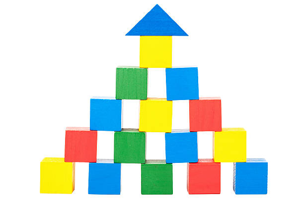 istock Structure made of wooden toy blocks 519531717