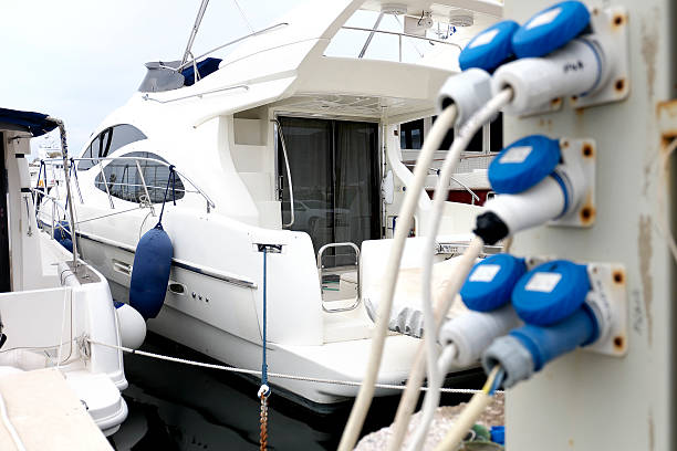 istock Electricity supply for yachts 519532683