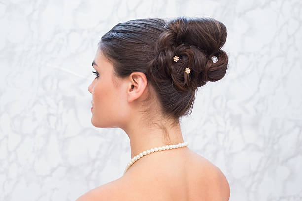 istock Pretty brunette with stylish up do 519535095