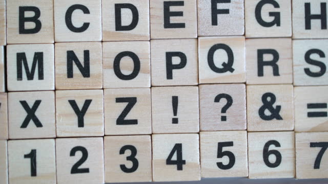 wood alphabet set