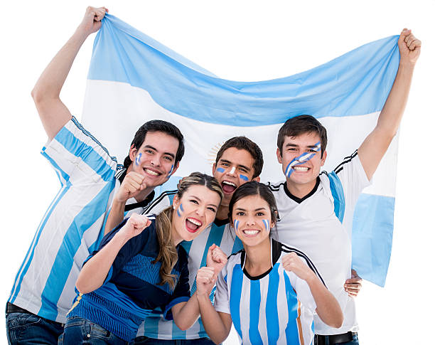 istock Happy soccer fans 519544221