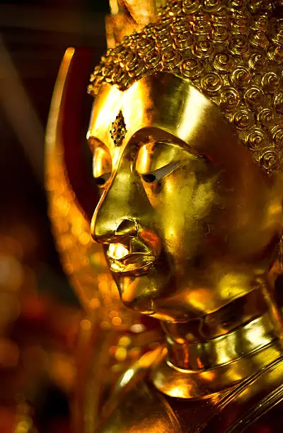 Photo of Thai Buddha Golden Statue. Buddha Statue in Thailand