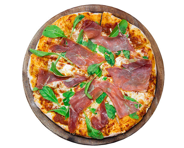 istock Delicious italian pizza on white 519546003