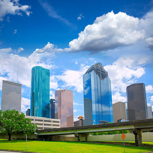 istock Houston Texas Skyline modern skyscapers and  blue sky 519546033