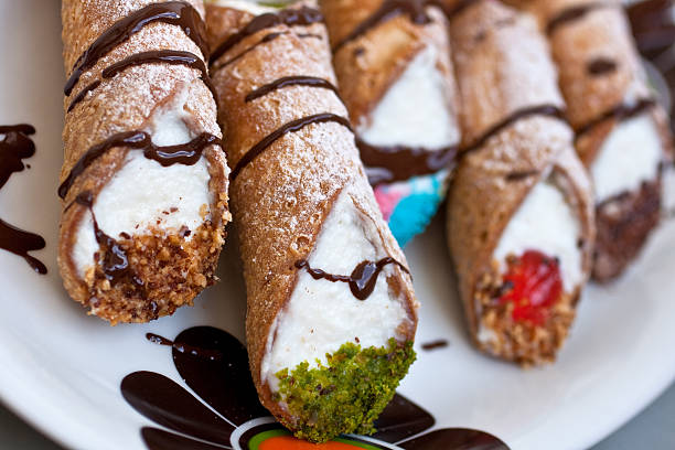 istock Sicilian ricotta cannoli - Sicilian pastry 519546075