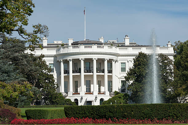 istock white house, Washington DC in oktober with colorful trees 519546301