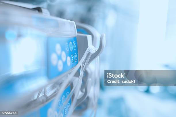 Medical Equipment In The Icu Ward Stock Photo - Download Image Now - Medical Equipment, Abstract, Technology