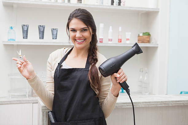 istock Cheerful hairdresser looking at camera 519548669