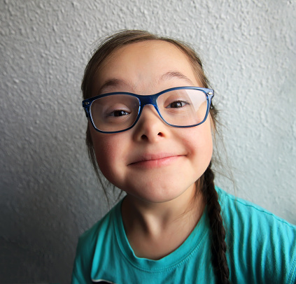 Portrait of beautiful girl with glasses