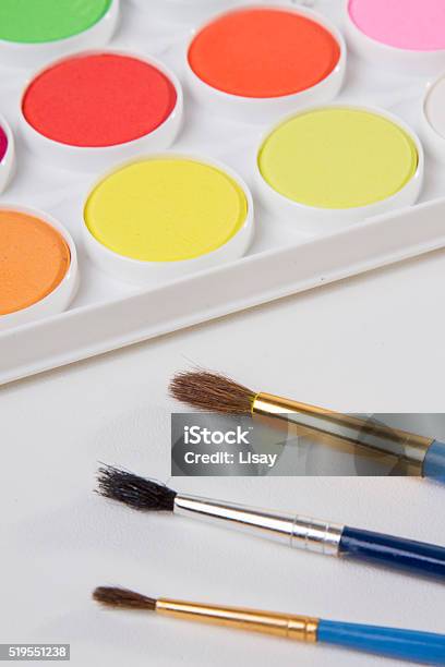 Watercolor Paints Stock Photo - Download Image Now - Art, Art And Craft, Artist's Palette