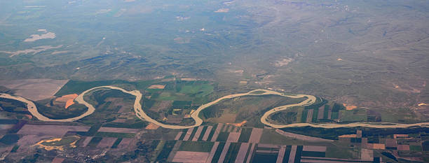 istock Missouri river, aerial, USA 519553138
