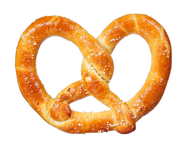 pretzel isolated on white background. salt and soft