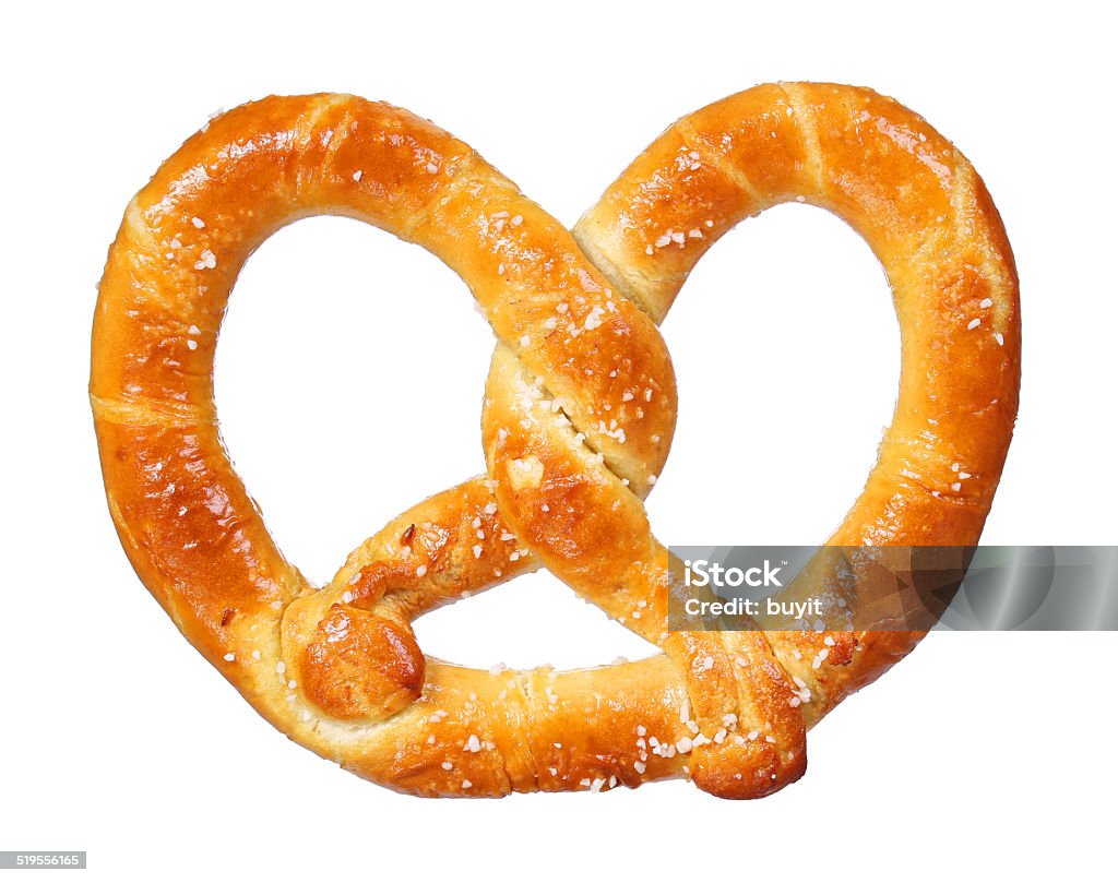 pretzel isolated on white background. salt and soft pretzel isolated on white. salt and soft Pretzel Stock Photo