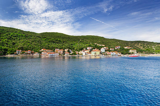 Fisherman village on the island Cres, Istria, Croatia stock photo