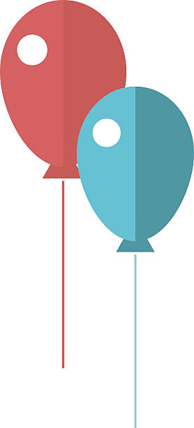 набор красочных вектор воздушных шарах хорошее для день рождения партия годовщину - birthday balloon bouquet clip art stock illustrations