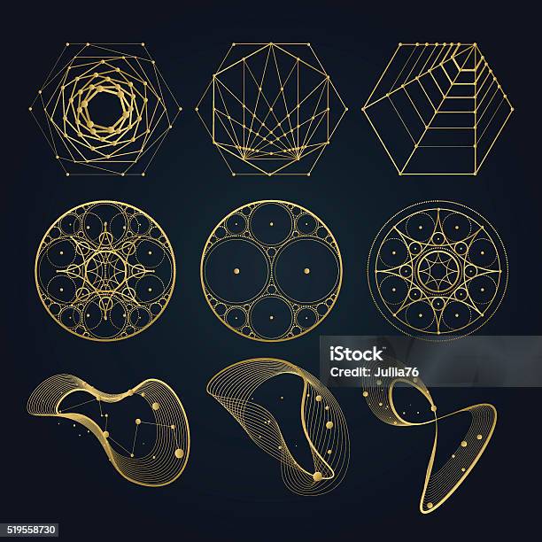 Sacred Geometry Forms Stock Illustration - Download Image Now - Alchemy, Abstract, Business Finance and Industry