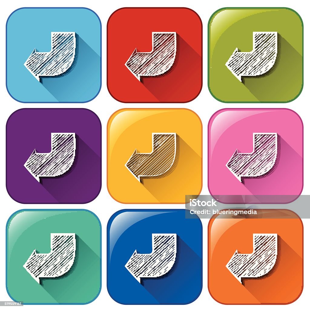 Buttons With Arrows Stock Illustration - Download Image Now - Activity ...