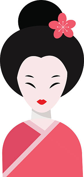 ilustrações de stock, clip art, desenhos animados e ícones de mulher japonesa artesanato primeira fofinho kokeshi linda asiática carácter - facial expression isolated lifestyles exoticism