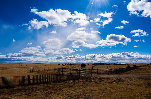 Amarillo Farm Fields and Ranch lands Big Texas Sky