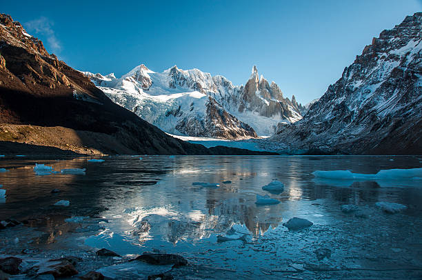 istock Frozen lake reflection at the Cerro Torre, Fitz Roy, Argentina 519560119