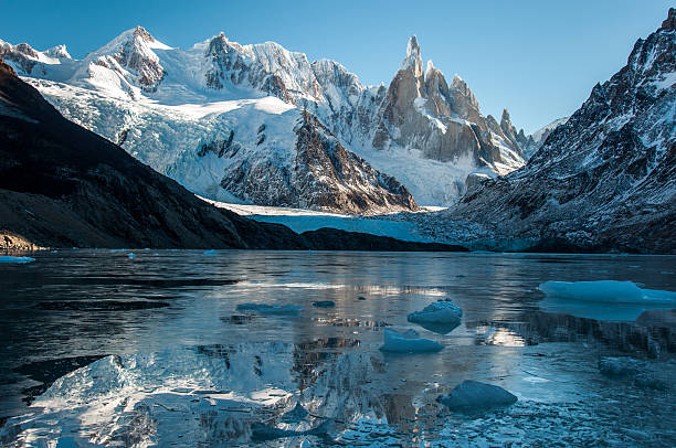 istock Frozen lake reflection at the Cerro Torre, Fitz Roy, Argentina 519560133