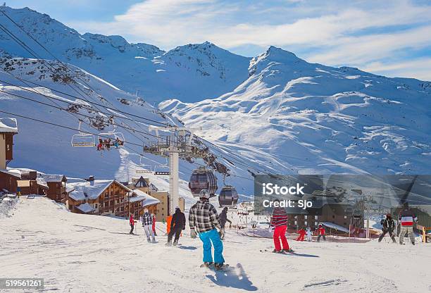 Ski Slope Stock Photo - Download Image Now - French Alps, Val Thorens, Skiing