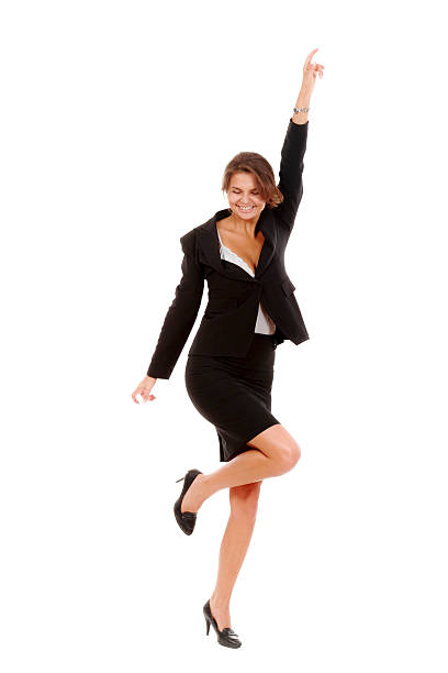 istock Happy businesswoman having fun 519561511