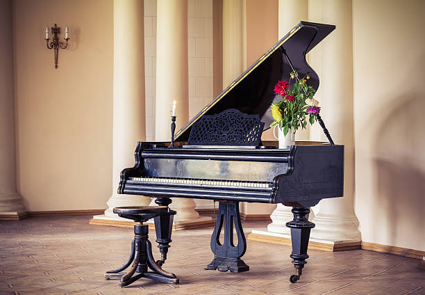 istock Vintage piano in the old manor 519562819
