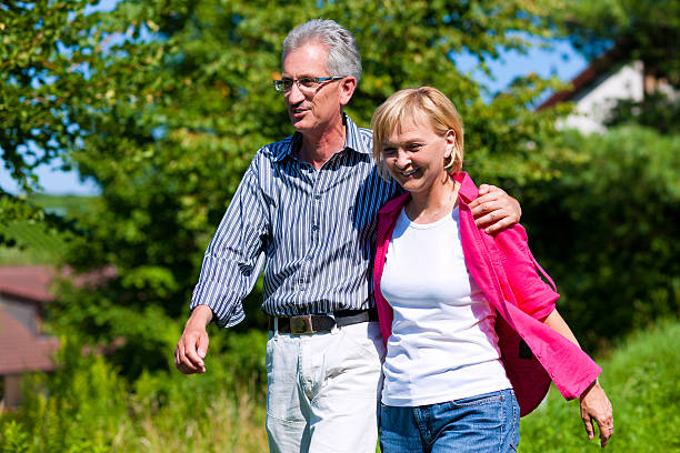 istock Senior couple having walk 519571405