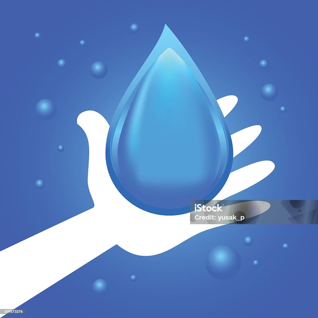 Hand Giving Water Drop Symbol Stock Illustration - Download Image Now -  Abstract, Backgrounds, Blue - iStock