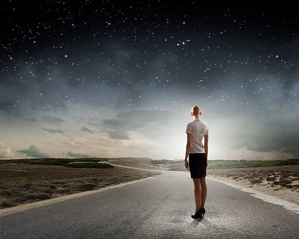 istock Businesswoman on road 519574757