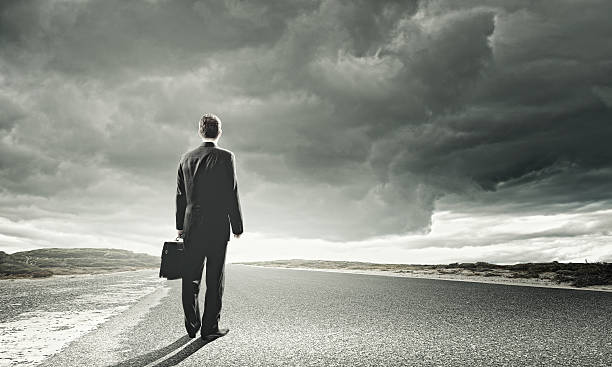 istock Businessman on road 519575125