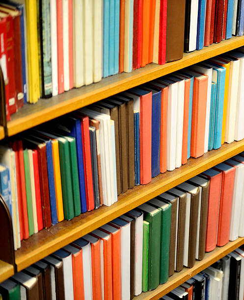 istock Clos up of library bookshelf 519575449