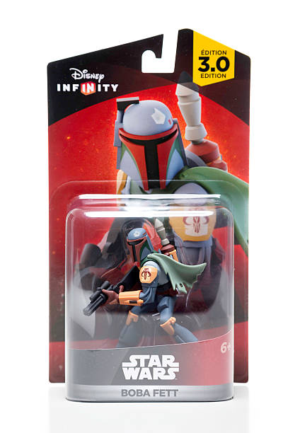 disney infinity-star kriege boba fett super hero-verpackung - boba fett stock-fotos und bilder