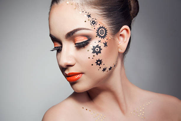 istock Beautiful woman with perfect art make up 519575775