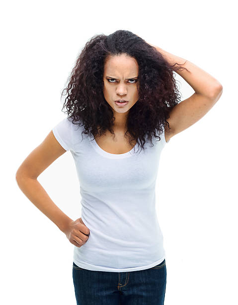 istock Angry woman looking at camera 519576242