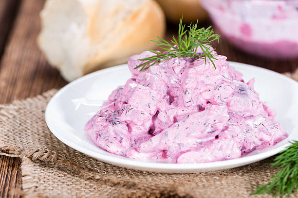 istock Portion of Herring Salad (with beet) 519576881