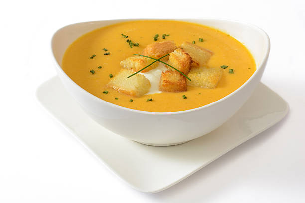 Pumpkin soup stock photo