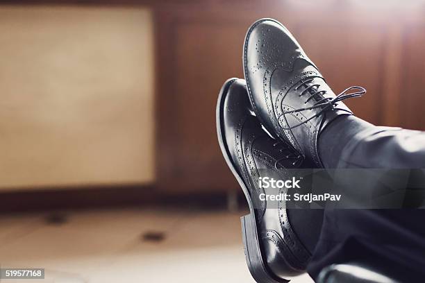 Gentleman Fashion And Lifestyle Stock Photo - Download Image Now - Black Color, Formalwear, Shoe