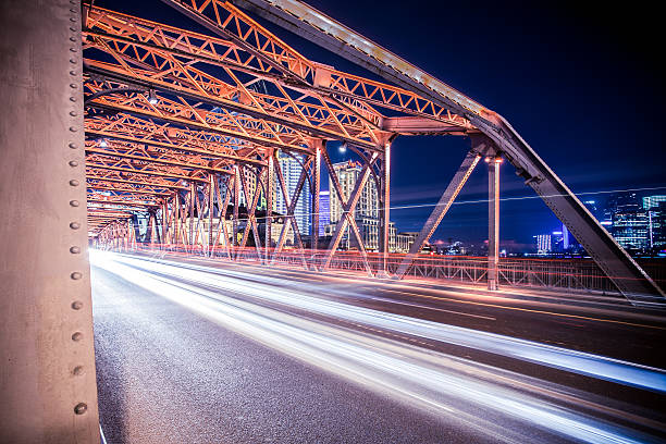 istock Night traffic in Shanghai 519577330