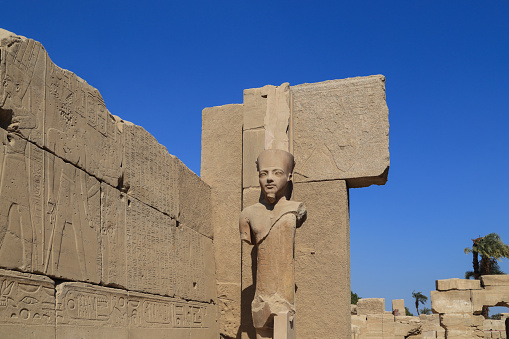 Statue of king tut, karnak temple in Egypt