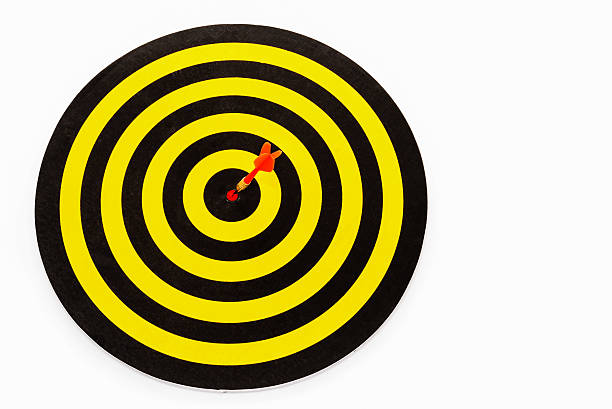 istock Goal target with arrow in bullseye 519582072