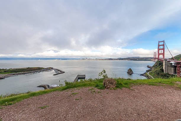 istock Golden Gate Bridge under ultra wide angle lens 519584008