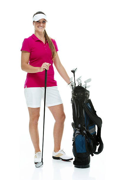istock Happy female golfer 519585400