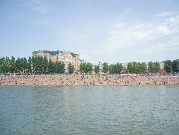 istock Omsk beach with people 519588020