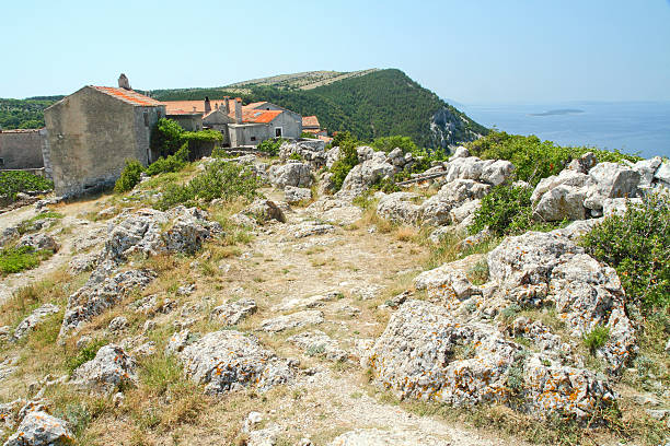 istock Village on top of island 519590859