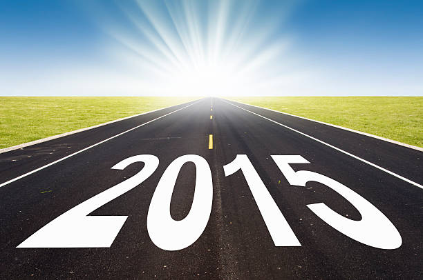2015 road perspective with rising sun
